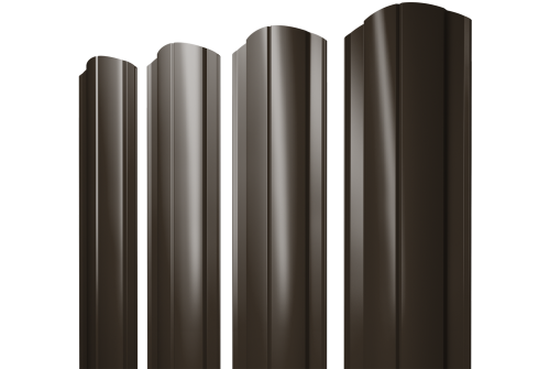 Штакетник Круглый фигурный 0.5 Satin RR 32 темно-коричневый