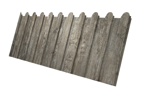 Профнастил С8А фигурный 0,45 Print Elite Nordic Wood TwinColor
