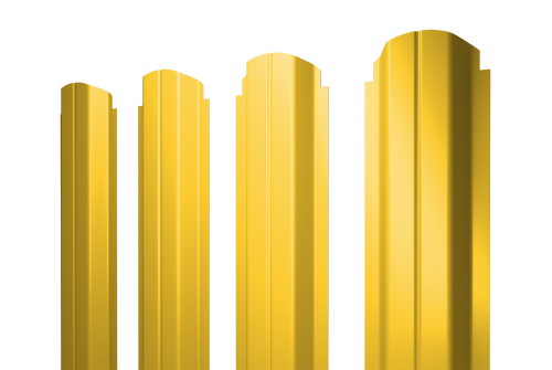 Штакетник П-образный А фигурный 0,45 PE RAL 1018 цинково-желтый