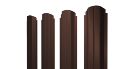 Штакетник П-образный А фигурный 0,4 PE-Double RAL 8017 шоколад