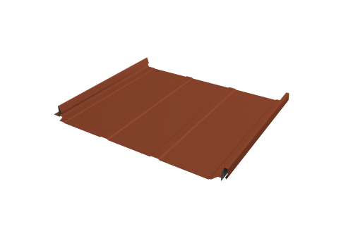 Кликфальц Pro Line Grand Line 0,5 Satin Matt с пленкой на замках RAL 8004 терракота