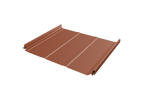 Кликфальц Pro Line Grand Line 0,45 Drap с пленкой на замках RAL 8004 терракота