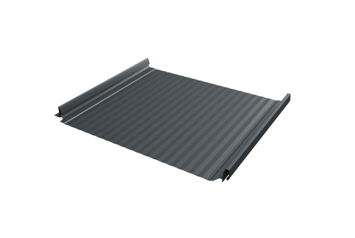 Кликфальц Pro Gofr Grand Line 0,5 Velur X с пленкой на замках RAL 7016 антрацитово-серый