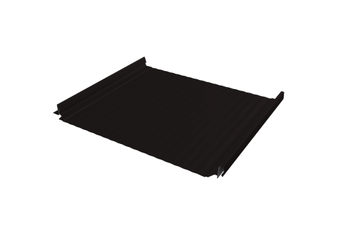 Кликфальц Pro Gofr Grand Line 0,5 Satin Matt с пленкой на замках RAL 9005 черный