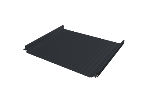 Кликфальц Pro Gofr Grand Line 0,45 Drap с пленкой на замках RAL 7024 мокрый асфальт