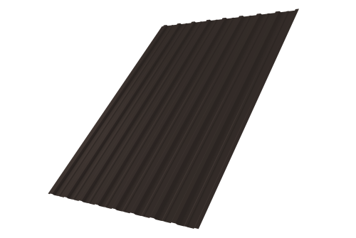 Профнастил С10A Grand Line 0,5 GreenCoat Pural BT RR 32 темно-коричневый