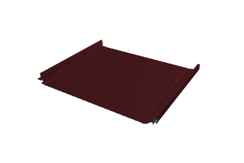 Кликфальц Pro Gofr Grand Line 0,5 Satin Matt с пленкой на замках RAL 3005 красное вино