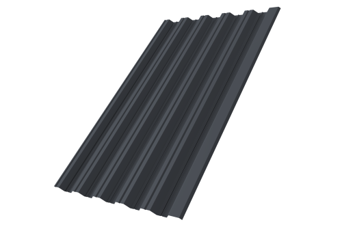 Профнастил HC35R 0.45 Drap-double TX RAL 7024 мокрый асфальт