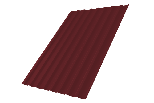 Профнастил С20В 0,5 Satin RAL 3005 красное вино