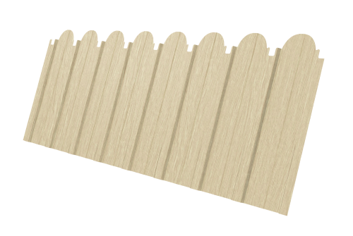 Профнастил C10A фигурный 0.45 Print Elite Milky Wood TwinColor