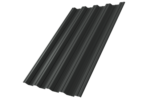 Профнастил НС44 0,5 Satin Matt RAL 7016 антрацитово-серый