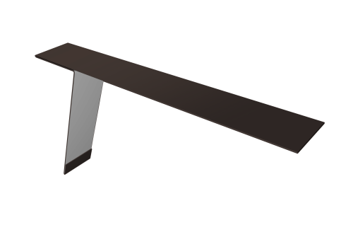 Планка карнизная фальц 130х80 0,5 Satin Matt RR 32 темно-коричневый (2м)