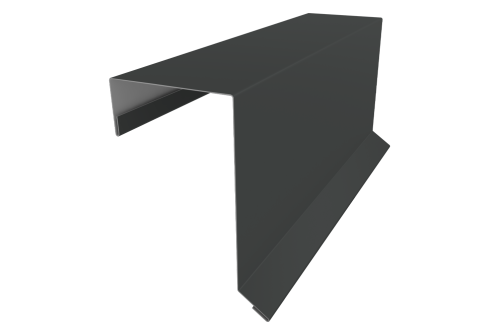 Планка торцевая кровельная фальц 65х97 0,45 PE с пленкой RAL 7016 антрацитово-серый (3м)