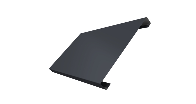 Ламель лицевая 200 забора жалюзи Texas 0.5 PurPro Matt 275 с пленкой RAL 7024 мокрый асфальт