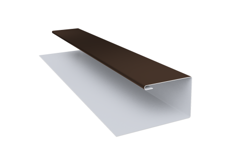 Планка П-образная Экобрус 0,5 Satin Matt TX RAL 8017 шоколад (3м)
