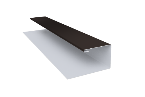 Планка П-образная Экобрус 0,5 Satin Matt TX RR 32 темно-коричневый (3м)