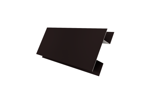 Планка H-образная Экобрус 0,45 Drap TR RAL 9005 черный (2м)
