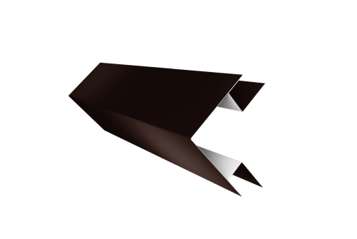 Планка угла внешнего сложного Экобрус Grand Line 0,5 Drap TX RAL 8017 шоколад (2м)