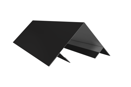 Планка угла внешнего составная верхняя 0,5 Drap RAL 9005 черный (2м)