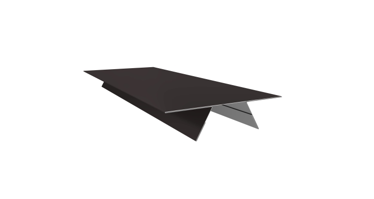 Планка стыковочная составная верхняя 0,5 Satin Matt RAL 9005 черный (2м)