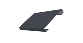 Ламель лицевая 150 забора жалюзи Texas стартовая/финишная для калиток и ворот 0,5 Satin Matt с пленкой RAL 7024 мокрый асфальт