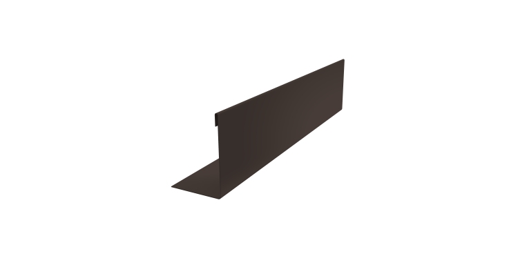 Нащельник 125 Texas 25х35 0,45 PE-Double RR 32 темно-коричневый (L1,8)