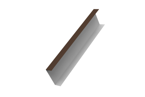 Декоративная накладка на столб универсальная 60х60 для забора жалюзи 0,45 Drap TR RAL 8017 шоколад (1,8м)