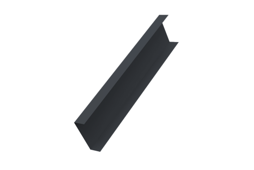 Декоративная накладка на столб универсальная 62х55 для забора жалюзи 0,45 Drap-double TX RAL 7024 мокрый асфальт (1,8м)