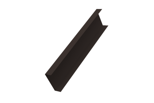 Декоративная накладка на столб универсальная 62х55 для забора жалюзи 0,45 Drap-double TX RR 32 темно-коричневый (1,8м)