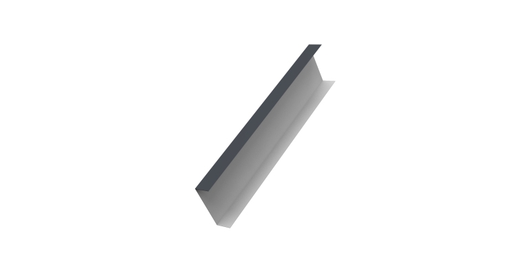 Декоративная накладка на столб универсальная 80х80 для забора жалюзи 0,45 Drap ST RAL 7024 мокрый асфальт (1,8м)