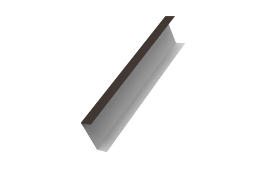 Декоративная накладка на столб универсальная 80х80 для забора жалюзи 0,5 Drap RR 32 темно-коричневый (2м)