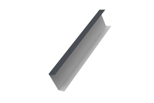 Декоративная накладка на столб универсальная 80х80 для забора жалюзи 0,5 Drap RAL 7024 мокрый асфальт (2,5м)