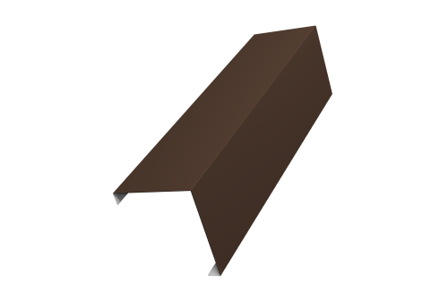 Декоративная накладка на столб универсальная угловая 60х60 для забора жалюзи 0,5 Satin Matt RAL 8017 шоколад (2м)