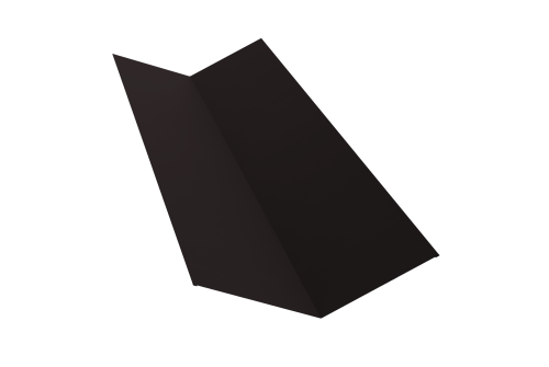 Планка ендовы верхней 145х145 0,45 Drap TX RAL 9005 черный (3м)
