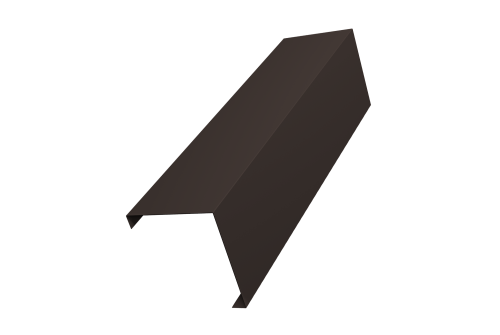 Декоративная накладка на столб универсальная угловая 62х55 для забора жалюзи 0,45 Drap-double TX RR 32 темно-коричневый (2м)