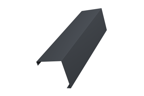 Декоративная накладка на столб универсальная угловая 62х55 для забора жалюзи 0,45 Drap-double TX RAL 7024 мокрый асфальт (3м)