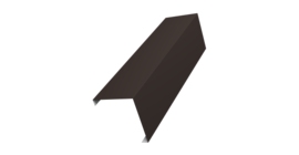 Декоративная накладка на столб универсальная угловая 62х55 для забора жалюзи 0,5 Satin Matt RR 32 темно-коричневый (2м)