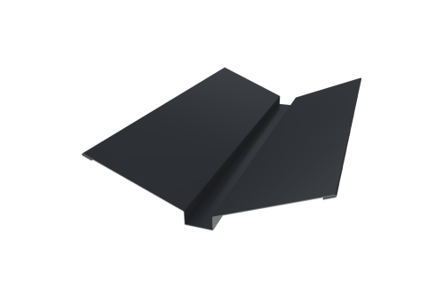 Планка ендовы верхней 115х30х115 0,45 PE RAL 7024 мокрый асфальт (3м)