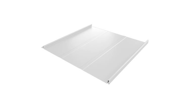 Фальц двойной стоячий Line Grand Line 0,5 PE с пленкой на замках RAL 9003 сигнальный белый