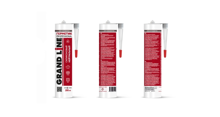 Герметик Grand Line Professional кровельный силиконовый нейтральный 280мл RR 32 серо-коричневый