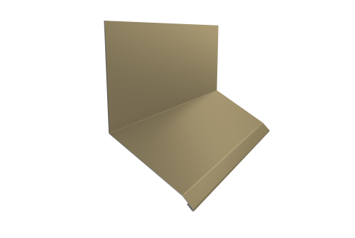 Планка примыкание верхнее к стене фальц Grand Line 150х130х20 0,45 PE с пленкой RAL 1014 слоновая кость (3м)