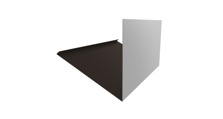 Планка примыкание верхнее к трубе фальц Grand Line 0,5 Drap TX RR 32 темно-коричневый (3м)