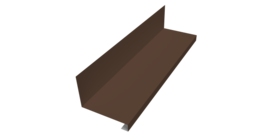 Планка примыкание нижнее к трубе фальц 0,45 Drap ST RAL 8017 шоколад (3м)