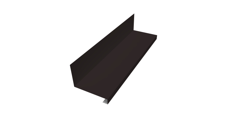 Планка примыкание нижнее к трубе для Кликфальц Pro 0,45 PE с пленкой RAL 9005 черный (2м)