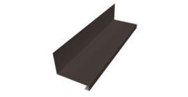 Планка примыкание нижнее к трубе для Кликфальц Pro 0,45 Drap RR 32 темно-коричневый (2м)