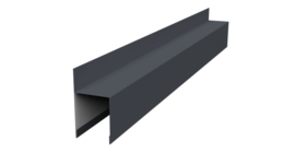 Планка опорная составная внешняя для забора жалюзи Palermo 0,5 PurPro RAL 7024 мокрый асфальт (2м)