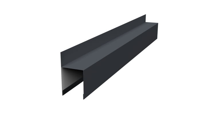 Планка опорная составная внешняя для забора жалюзи Palermo 0,5 Drap RAL 7024 мокрый асфальт (2м)