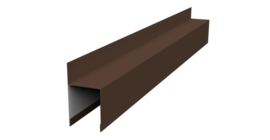 Планка опорная составная внешняя для забора жалюзи Palermo 0,5 Drap TX RAL 8017 шоколад (2м)