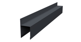 Планка опорная составная внешняя для забора жалюзи Palermo 0,45 Drap TwinColor RAL 7024 мокрый асфальт (2,5м)