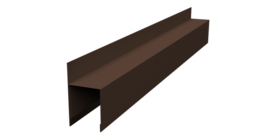 Планка опорная составная внешняя для забора жалюзи Palermo 0,45 Drap TwinColor RAL 8017 шоколад (2,5м)